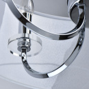 Lampa wisząca biały, duży abażur i 5 żarówek Palermo CHIARO Elegance 386017205