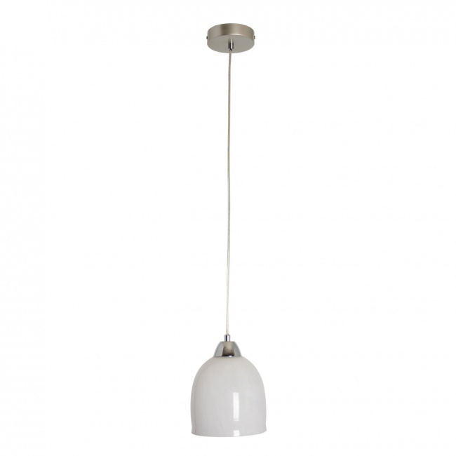 Lampa wisząca biały klosz szklany Claire 