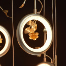 Lampa wisząca champagne - okręgi LED z kwiatkami MW-LIGHT Elegance 459011309