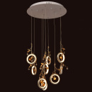Lampa wisząca champagne - okręgi LED z kwiatkami MW-LIGHT Elegance 459011309