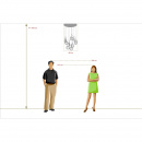 Lampa wisząca champagne - okręgi LED z kwiatkami MW-LIGHT Elegance 459011309