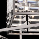 Lampa wisząca chromowana, kryształy w klatce Tening Maytoni MOD060PL-04CH