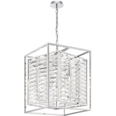 Lampa wisząca chromowana, kryształy w klatce Tening Maytoni MOD060PL-04CH