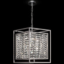 Lampa wisząca chromowana, kryształy w klatce Tening Maytoni MOD060PL-04CH