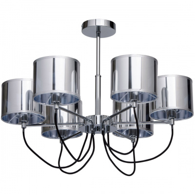 Lampa wisząca chromowane klosze - 6 żarówek MW-Light Megapolis 103010806