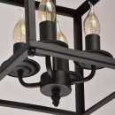 Lampa wisząca czarna klatka na cztery żarówki DeMarkt Loft 104010604