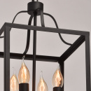 Lampa wisząca czarna klatka na cztery żarówki DeMarkt Loft 104010604