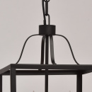 Lampa wisząca czarna klatka na cztery żarówki DeMarkt Loft 104010604