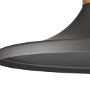 Lampa wisząca czarna, metalowa z drewnianą bazą Bicones Maytoni Modern P359-PL-350-C