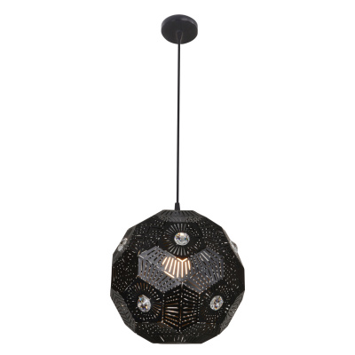 Lampa wisząca czarna, perforowana kula Euphoria Candellux 31-69764
