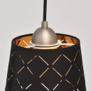 Lampa wisząca, czarne abażury ze złotym wnętrzem MW-LIGHT Megapolis 103012003