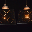 Lampa wisząca, czarne abażury ze złotym wnętrzem MW-LIGHT Megapolis 103012003