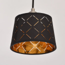 Lampa wisząca, czarne abażury ze złotym wnętrzem MW-LIGHT Megapolis 103012003