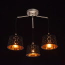 Lampa wisząca, czarne abażury ze złotym wnętrzem MW-LIGHT Megapolis 103012003