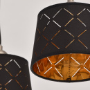 Lampa wisząca, czarne abażury ze złotym wnętrzem MW-LIGHT Megapolis 103012003