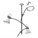 Lampa wisząca czarno-biała, metalowe klosze na wysięgnikach Zumba Candellux 33-72061
