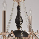 Lampa wisząca czarno-złota ozdobiona kryształami MW-LIGHT Classic 482014406