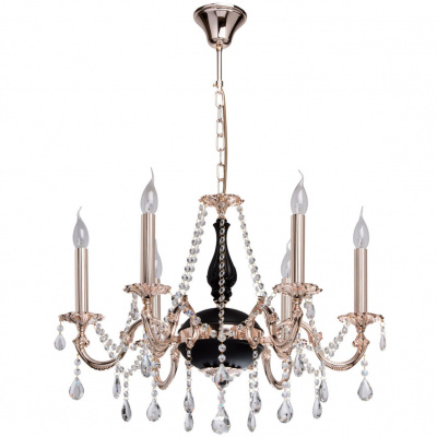 Lampa wisząca czarno-złota ozdobiona kryształami MW-LIGHT Classic 482014406