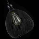 Lampa wisząca - dekoracyjny klosz - metalowa siateczka Grille Maytoni Loft T018-01-B