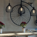 Lampa wisząca - dekoracyjny klosz - metalowa siateczka Grille Maytoni Loft T018-01-B