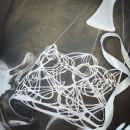 Lampa wisząca designerska, nietypowa Elva Maytoni Modern P229-PL-01-W