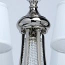 Lampa wisząca do dużego salonu, chrom, kryształki, białe abażury MW-LIGHT 686010506