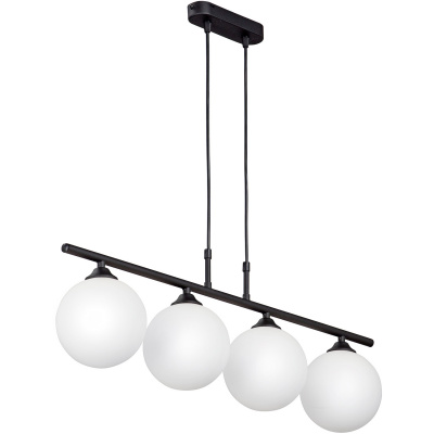 Lampa wisząca do jadalni cztery klosze - białe kule Vitaluce VE4980-1/4S