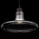 Lampa wisząca do jadalni, kuchni szare szkło i czarne drewno Ola Maytoni P017PL-01B