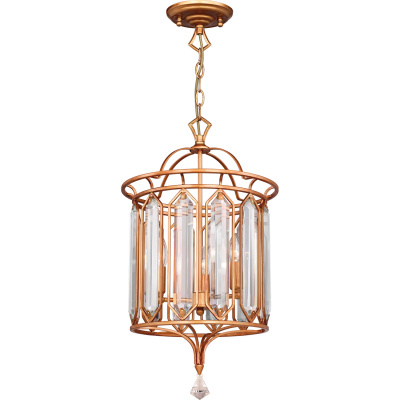 Lampa wisząca do sypialni złota z kryształami Royalty Favourite 2021-3P