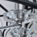 Lampa wisząca duża, czarno-srebrna z kryształami Alghero MW-LIGHT Loft 285011908