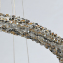 Lampa wisząca, dwa kryształowe okręgi LED, zdalne sterowanie, multikolor CHIARO 498014302