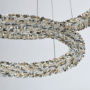 Lampa wisząca, dwa kryształowe okręgi LED, zdalne sterowanie, multikolor CHIARO 498014302