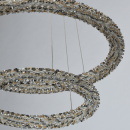 Lampa wisząca, dwa kryształowe okręgi LED, zdalne sterowanie, multikolor CHIARO 498014302