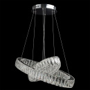 Lampa wisząca dwa okręgi kryształowe LED Goslar CHIARO Crystal 498011602