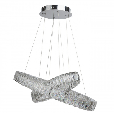 Lampa wisząca dwa okręgi kryształowe LED Goslar CHIARO Crystal 498011602