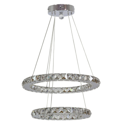 Lampa wisząca dwa okręgi kryształowe LED Lords Candellux 31-32515