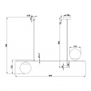 Lampa wisząca dwie kule, matowe złoto Nostalgia Maytoni Modern MOD048PL-02G