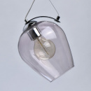 Lampa wisząca fioletowy klosz na stalowej lince RegenBogen Megapolis 606010701