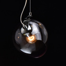 Lampa wisząca fioletowy klosz na stalowej lince RegenBogen Megapolis 606010701