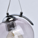 Lampa wisząca fioletowy klosz na stalowej lince RegenBogen Megapolis 606010701