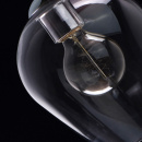 Lampa wisząca fioletowy klosz na stalowej lince RegenBogen Megapolis 606010701