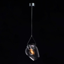 Lampa wisząca fioletowy klosz na stalowej lince RegenBogen Megapolis 606010701