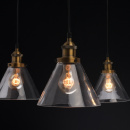 Lampa wisząca industrialna - pająk - mosiężne, szklane klosze MW-LIGHT Loft 392017805