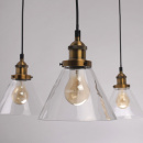 Lampa wisząca industrialna - pająk - mosiężne, szklane klosze MW-LIGHT Loft 392017805