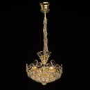 Lampa wisząca jak kryształowy kwiat, złote wykończenie MW-LIGHT Crystal 345011903