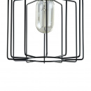 Lampa wisząca - klatka metalowa, czarna, na jedną żarówkę Monza Loft Maytoni T442-PL-01-B