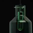 Lampa wisząca klosz w kształcie zielonej butelki MW-LIGHT Megapolis 720010501