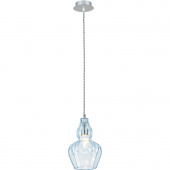 Lampa wisząca klosz z błękitnego szkła Eustoma Maytoni Modern MOD238-PL-01-BL