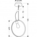 Lampa wisząca koło chromowane LED z żarówką wewnątrz Skiros Apeti A0024-320