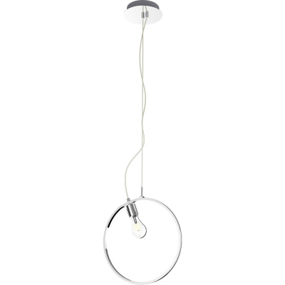 Lampa wisząca koło chromowane LED z żarówką wewnątrz Skiros Apeti A0024-320